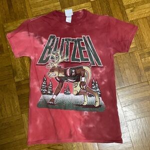 Christmas reindeer tie dye t-shirt for men